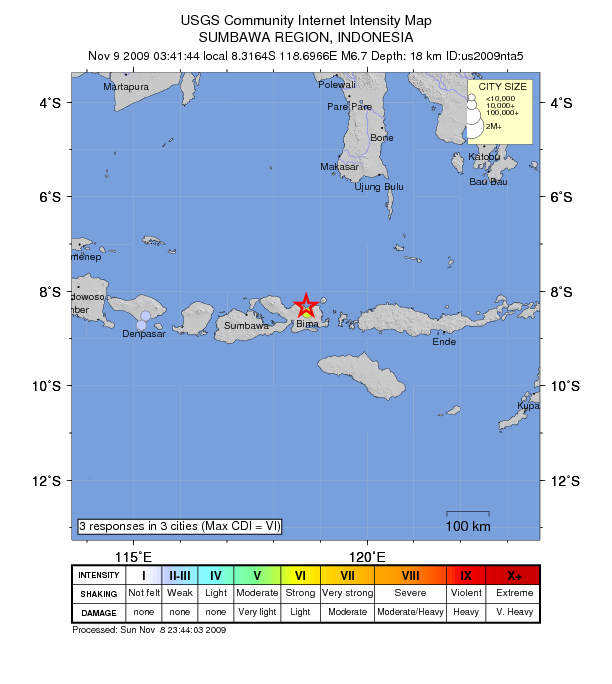 Gempabumi 6,7 SR Guncang Nusa Tenggara Barat